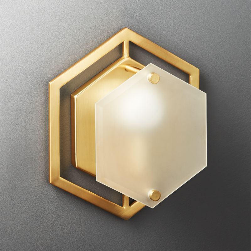 Hex Geometric Wall Sconce CB2